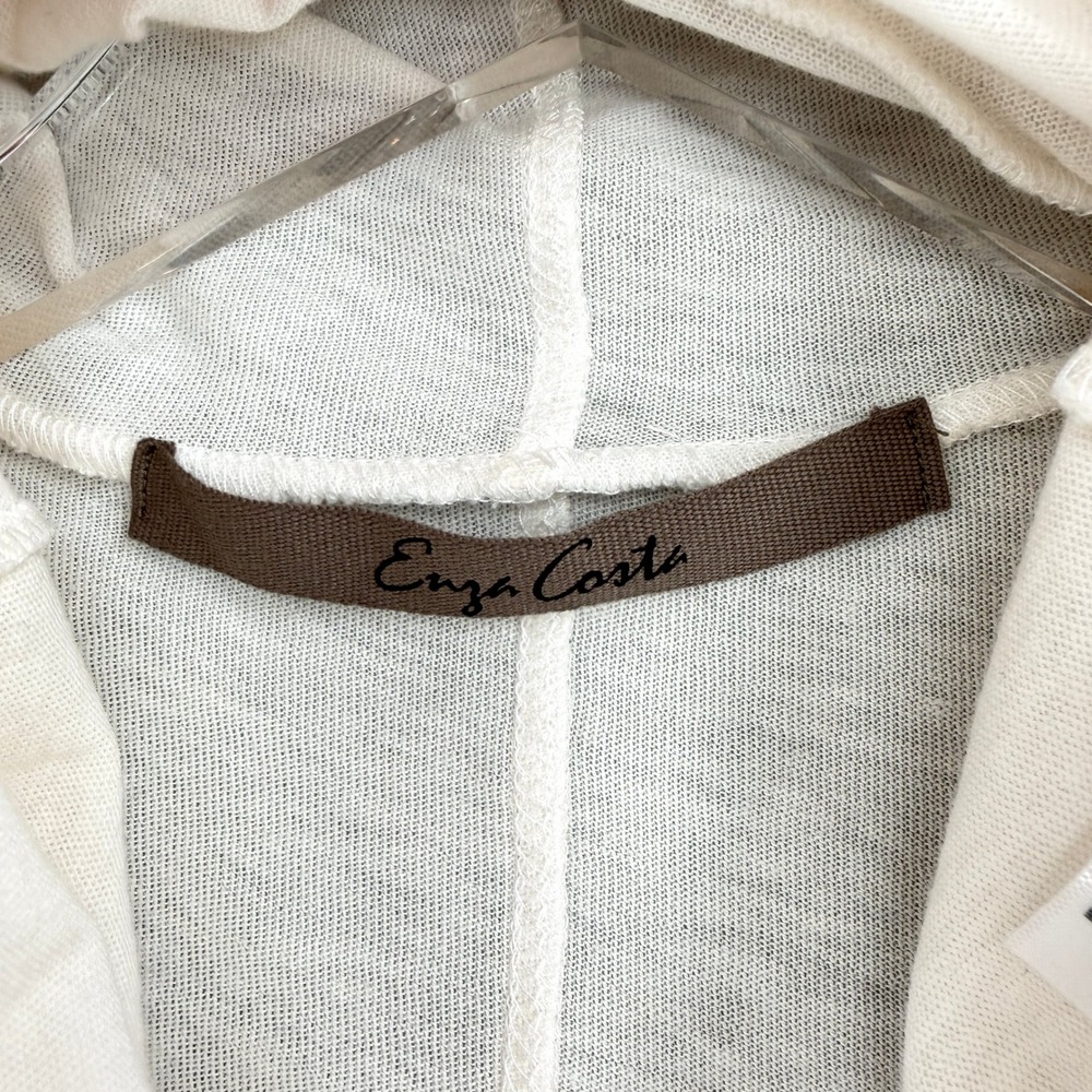 ENZA COSTA Cashmere New Classic Turtleneck Top Women Small Cream Long Sleeve NEW - Picture 11 of 15